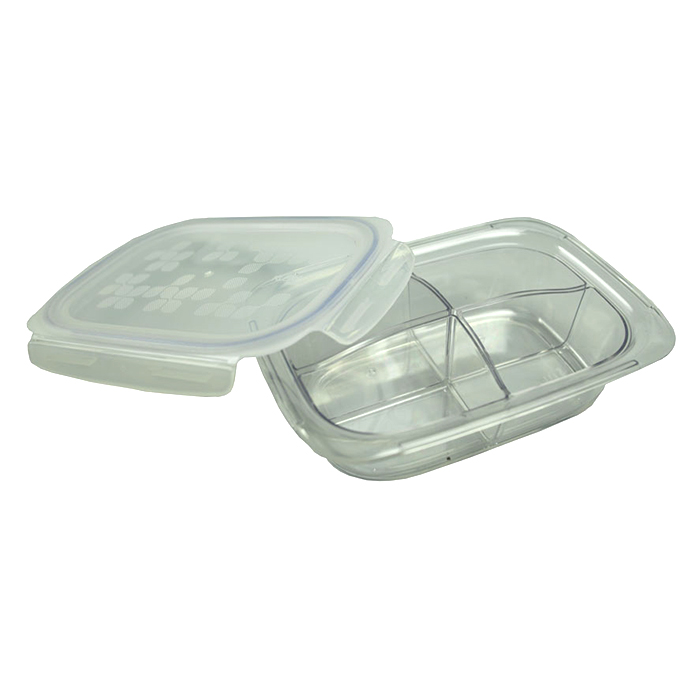 Komax Kloken Rectangular Air & Water Tight BPA-Free Tritan Food Storage  Container 990ml (33.5 fl.oz) with 4 removeable dividers - GetStorganized