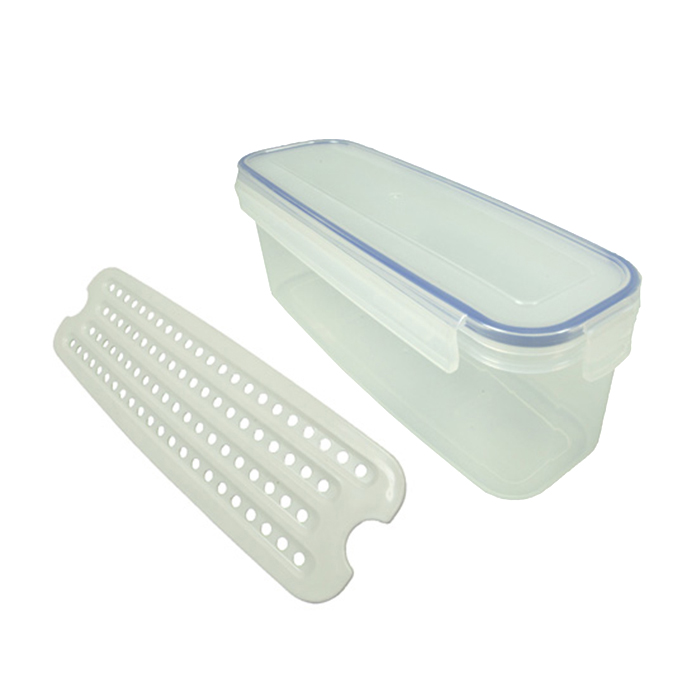 Komax Biokips Rectangular Air & Water Tight Food Container 450ml (15.2  fl.oz) includes two removeable dividers - GetStorganized